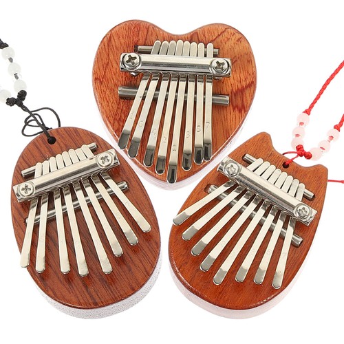 3 Pcs Wooden Thumb Piano Miniature Kalimba Portable Finger Child ...