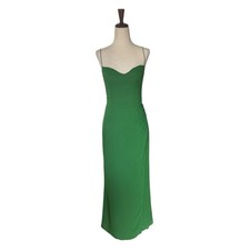Reformation Women's Kourtney Dress Spring Green Midi Smocked Back Size 4