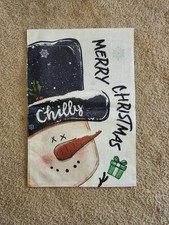 New Garden Flag 12"x18" Snowman Merry Christmas Double Sided Holiday Decor