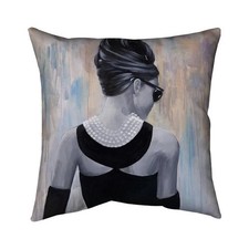 Begin Home Decor 5542-2020-FI17 20 x 20 in. Audrey Hepburn Throw Pillow - Bed...
