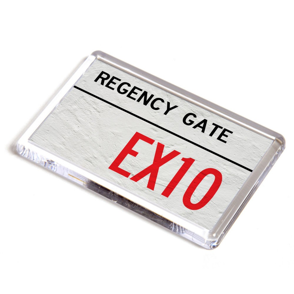 FRIDGE MAGNET - Regency Gate EX10 - UK Postcode