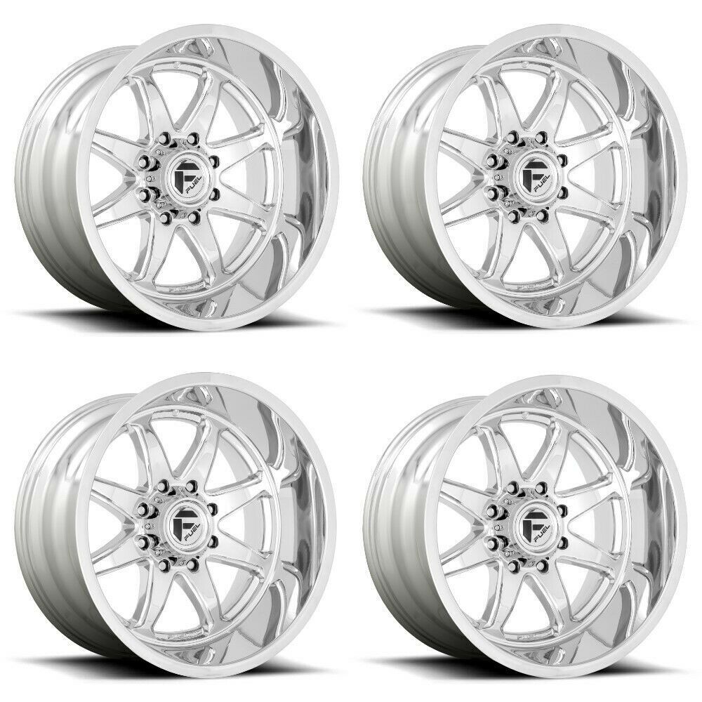 Image of Set 4 20" Fuel D748 Hammer 20x10 8x170 -18mm Chrome Wheels For Ford Truck Rims