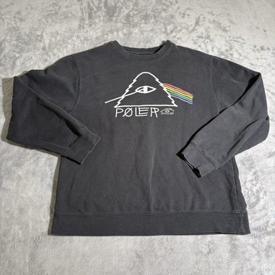 Poler Stuff Crewneck Long Sleeve Black psychedelic division sweatshirt Size M