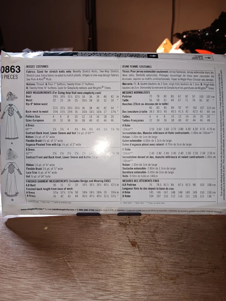 Patrón Steampunk Simplicity 0863 talla grande 12 a 20 Foto 2 de 2