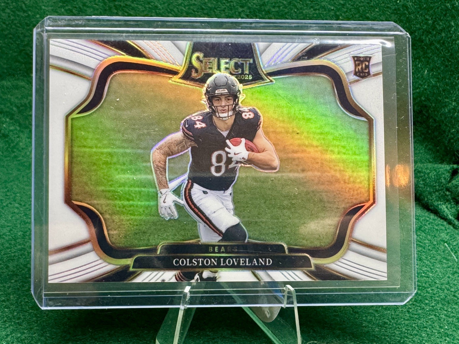 2025 Panini Select Field Level Colston Loveland #472 White Prizm /35 (RC) Bears