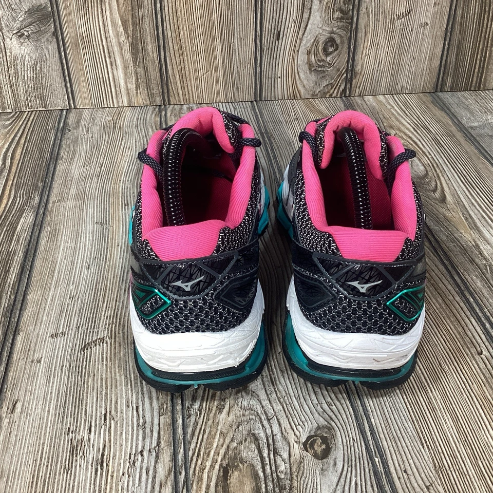 Tenis para correr MIZUNO Wave Creation 19 gris rosa verde azulado talla 8 EE. UU. Foto 4 de 4