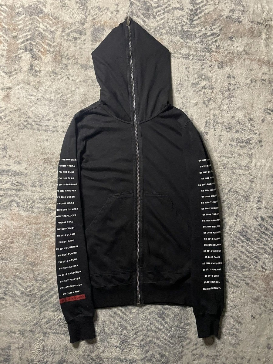 Rick Owens Fw20 Performa Letters Gimp Zip Up Hoodie | eBay