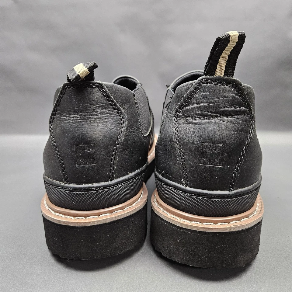 Chinook Workhorse Romeo Zapatos Para Hombres 12 Negros Sin Cordones Cuero Trabajo Botas Chelsea Foto 4 de 4