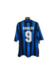 Maillot de football vintage Inter Milan Home Fan années 1990 (XL)#9 Ronaldo...