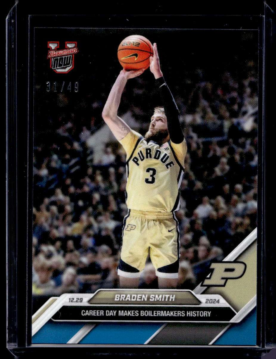 2024-25 Bowman U Now Topps #36 Braden Smith Blue Parallel Card #d 31/49