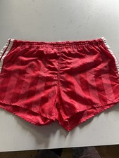 Adidas red nylon Sprinter Shorts Glanz Vintage Size L