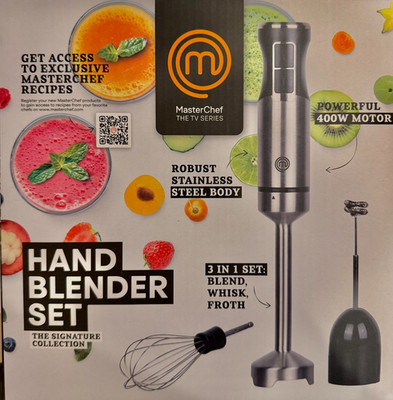 MasterChef Signature Collection Hand Blender Set 3-in-1 Immersion Blender 400W