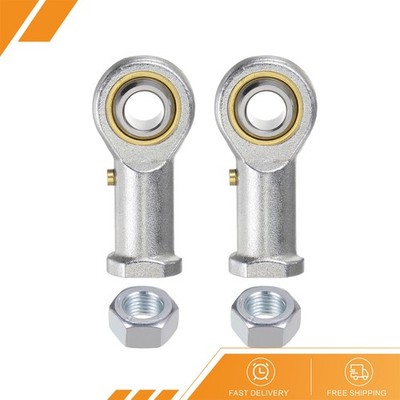 2pcs PHSB7 Female Rod End 7/16'' Bore and 7/16-20 Right Hand Thread Jam Nut