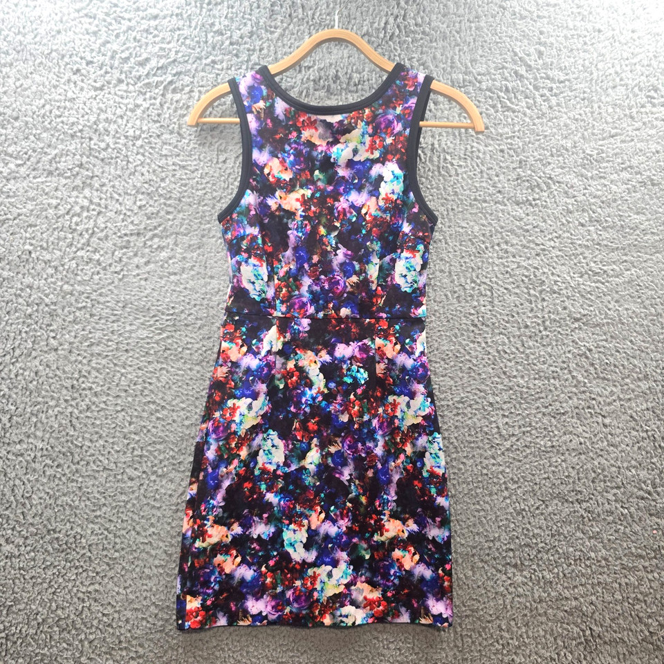 Forever New Womens A-line Dress Size 6 Multicoloured Floral Stretch Knit