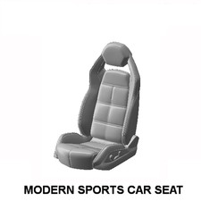 Pair Of Bucket Racing Modern Seats RC Model Car 3D Print 1/4 - 1/25 Scale