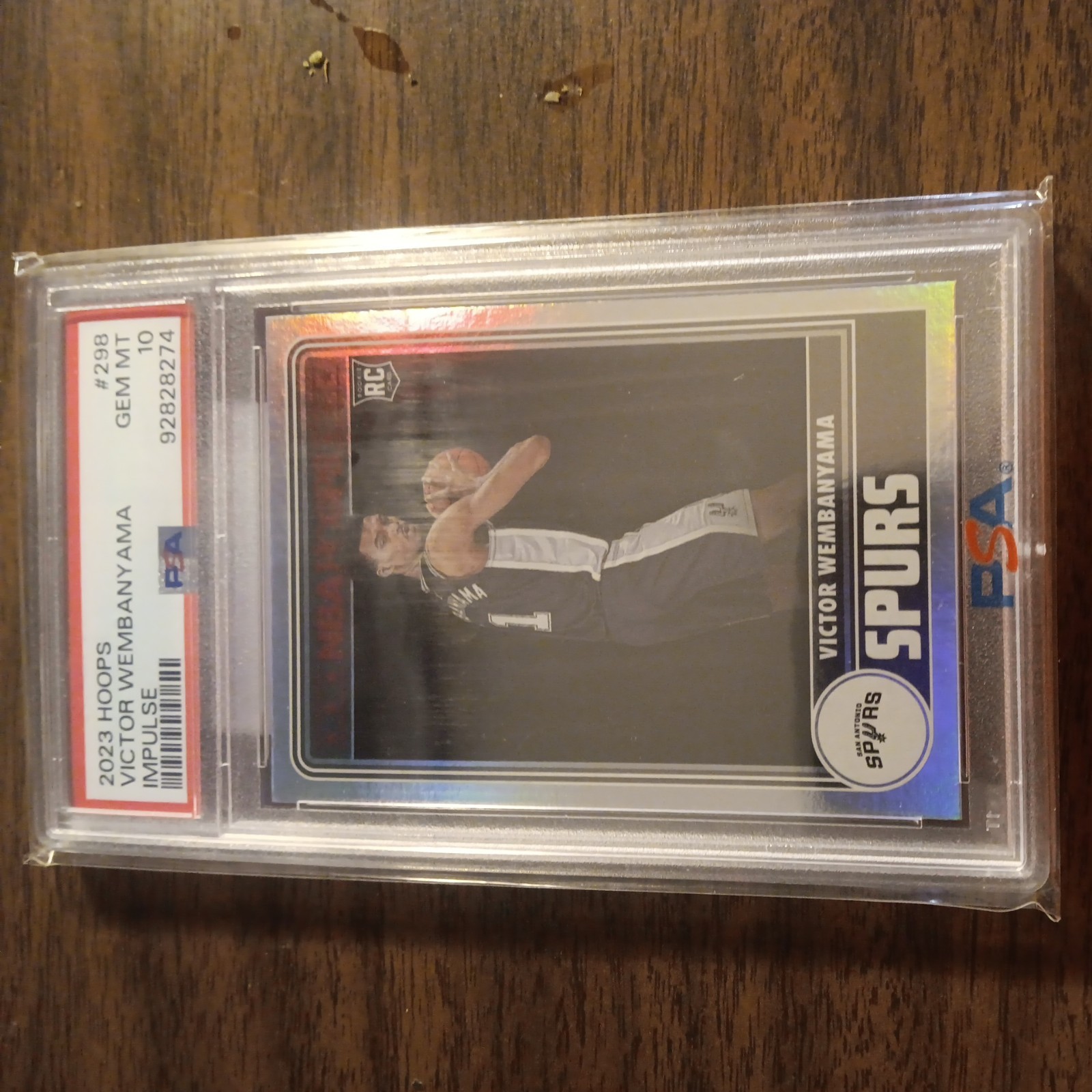 2023-24 Panini NBA Hoops Impulse #298 Victor Wembanyama RC Rookie PSA 10