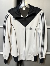 Vintage Adidas 80s Track Jacket Trefoil Logo Size L Full Zip