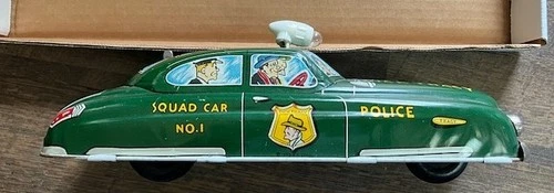 Vintage 1949 "Dick Tracy Police Squad Car No 1" By Marx Tin Toy Friction Drive