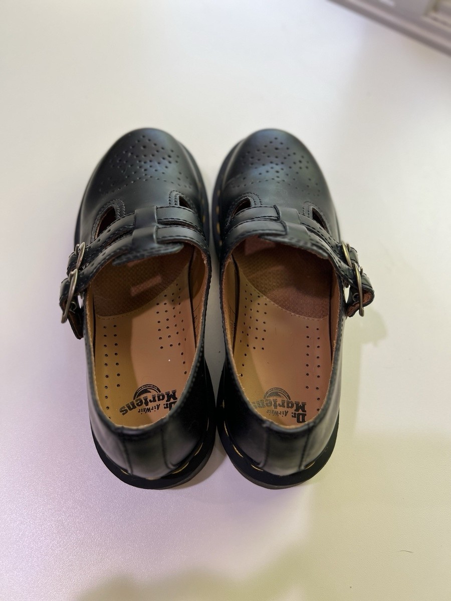 Doc Martens Mary Jane 12916 Double Buckle Leather Shoes Size US 6