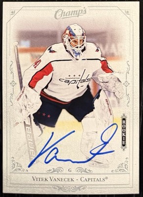 Vitek Vanecek 2020-21 Upper Deck Clear Cut Champs Autographs Rookies #C-VV (RC)