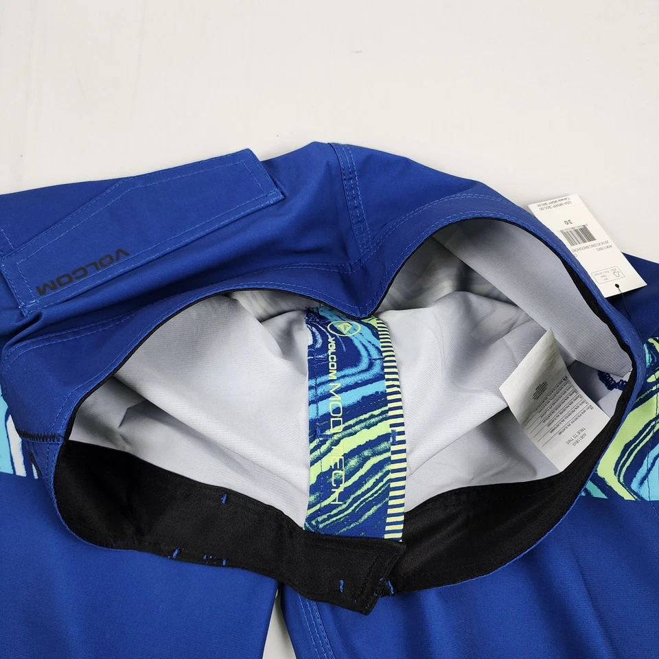 Volcom Boardshorts Mens 30x10 Multi Geometric ENG Drawstring Short NWT - Image 4 of 4