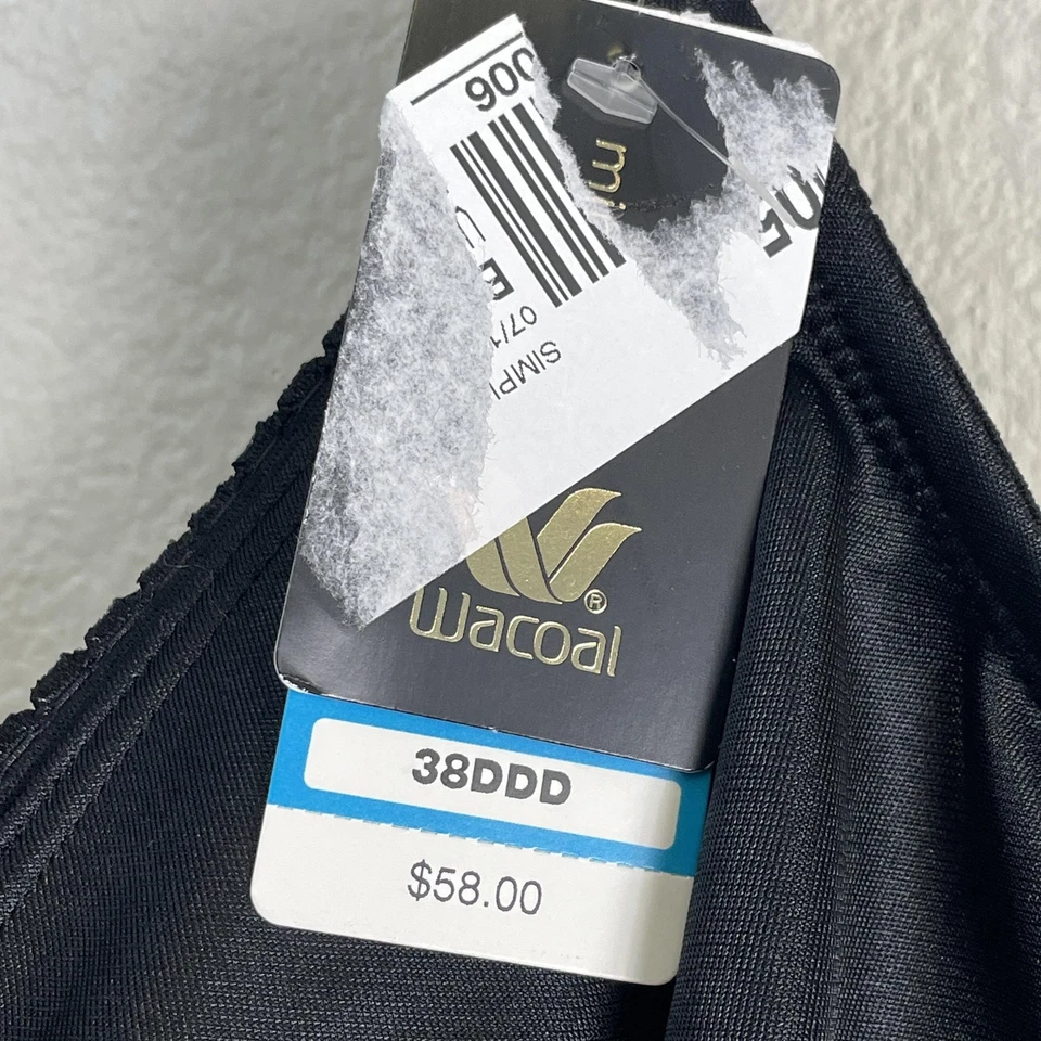Sujetador Wacoal Basic Beauty para mujer 38DDD negro 857109 figura completa soporte con aros Foto 2 de 4