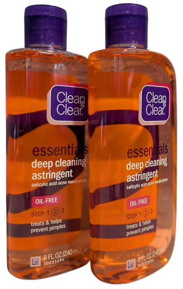 2 Clean & Clear Essentials Deep Cleaning Astringent Oil-Free 8 oz Old Formula - Image 2 of 4