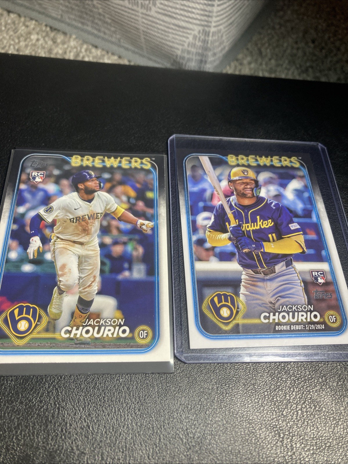 2 2024 Topps Update Series - Jackson Chourio #US240 Aqua (RC)