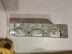 Vintage Triple Well Pressed Glass Inkwell Insert With Star Pattern Bottom — photo 3
