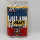 Vintage 1990's BIC Round Stic Ballpoint Pens Blue Medium 10 Count New Sealed