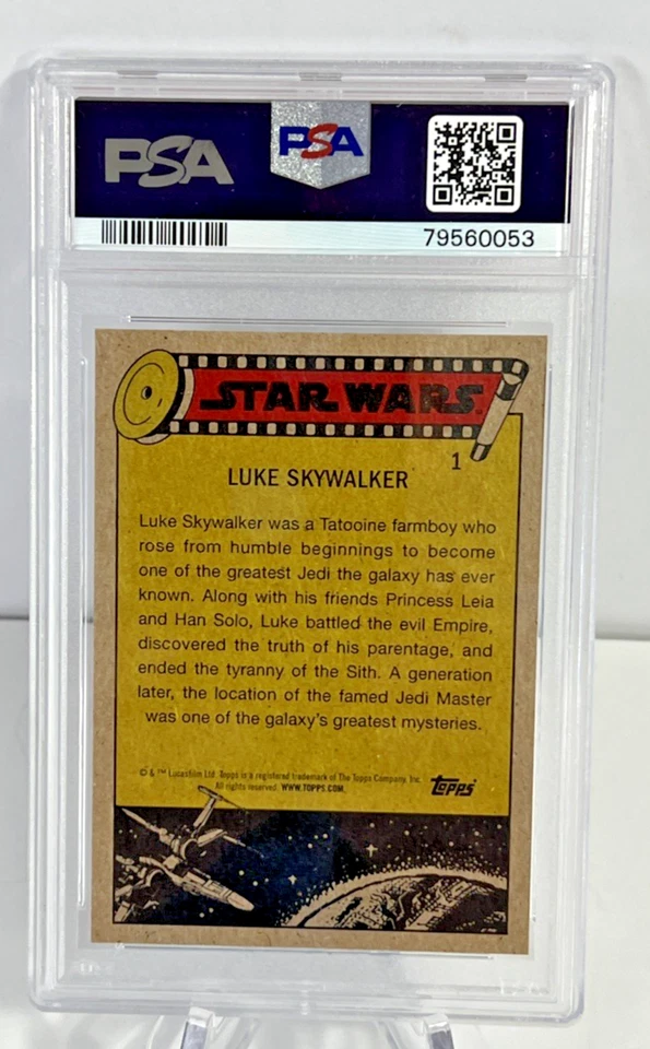 2018 Topps Star Wars Luke Skywalker #1 SDCC Promo /199 PSA 10 Gem Mint - Image 4 of 4