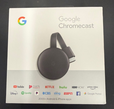 Google Chromecast Streaming Media Player GA00439-US Open Box Item