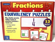 Lakeshore Fractions Equivalency Puzzles Math Education Learning Tool New Sealed