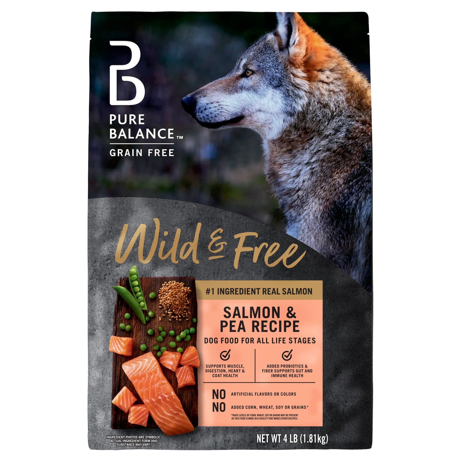 With Salmon And Peas Recipe For Adult Dogs 4 Lb Bag