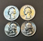 Lot of 4 Washington Quarters - SILVER - 1946D, 1948, 1948S, 1964