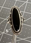 VNT Old Pawn Native American Sterling Silver Onyx Knuckle Ring Size 5 — photo 2