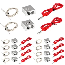 10-Packs Aluminum Heater Block for MK7/MK8 3D Printer and 10pcs NTC 3950 100K...