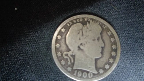 1900 Barber Quarter no mint mark