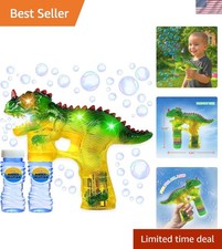 Dinosaur Bubble Gun for Kids Automatic Bubble Machine Toy, Outdoor Bubble Mak...