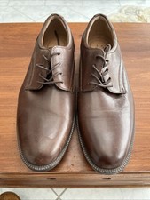 G.H. BASS & CO Men's Bass Size 8 Wide Brown Leather Oxford Dress Shoes VGPC