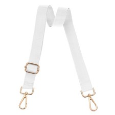 2.5cm Wide Shoulder Strap, White, Light Gold Pull Core Buckle