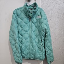 The North Face Kira Insulated Jacket Liner Girls M 12 Mint Green Stains