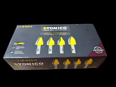 Yonico 12404 Vertical Panel Raiser Router Bit Set;4 Pc   1/2'' Shank   NEW/Unused