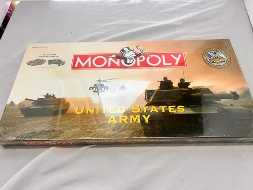 Vintage Monopoly United States Army Edition 2002 Hasbro Board Game Sealed NEW