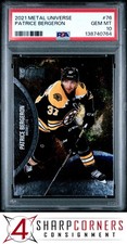 2021 SKYBOX METAL UNIVERSE #76 PATRICE BERGERON  PSA 10