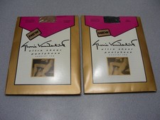 1 Black 1 Beige - GLORIA VANDERBILT Med Size Ultra Sheer Control Top Pantyhose