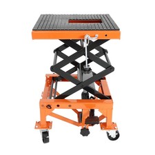 Hydraulic Motorcycle Lift Table 350lbs Dirt Bike Scissor Jack Stand With 4 Wheel Hydraulic Motorcycle Lift Table 350lbs Dirt Bike Scissor Jack Stand With 4 Wheel