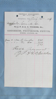 1884 Georgetown Colo J & A Tucker Groceries & Liquors Billhead Colo Central Mine