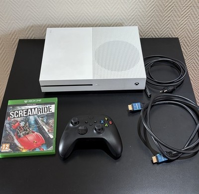 Xbox One S 1TB Konsole 1681 - Weiß Heimkonsolenset & Spiel FUNKTIONIERT