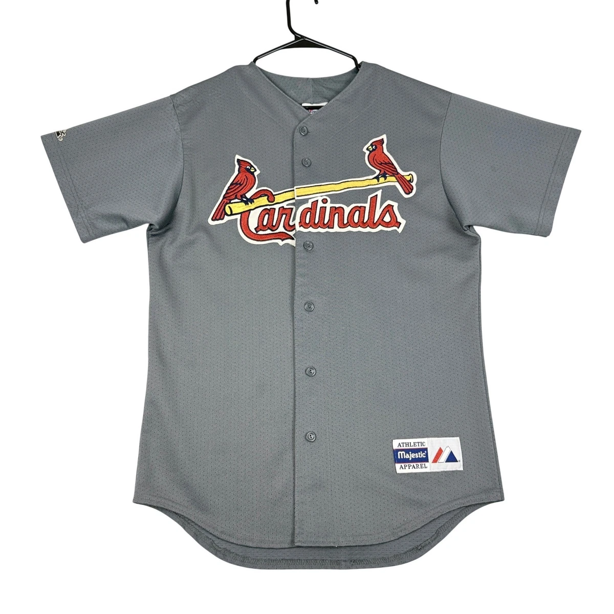 Maillot Baseball St Louis Cardinals MLB - Taille XXL, Blanc, #1, Cousu Majestueux
